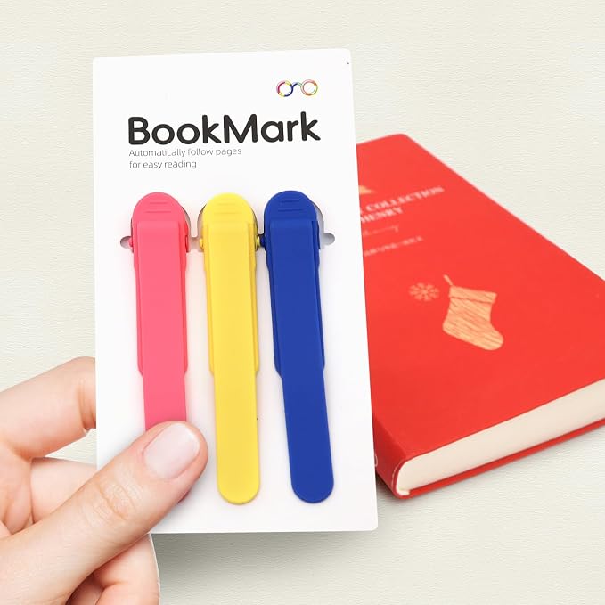 SMUK 3pcs Silicone Automatic Bookmark, Unique Bookmark Page Keeper - Image 5