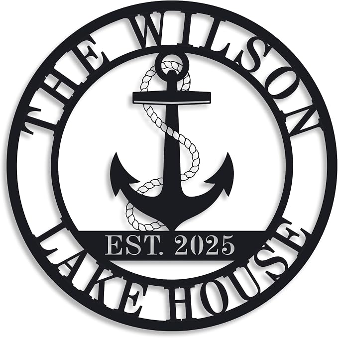 Personalized Lake House Decor, Custom Nautical Wall Decor, Nautical Decor by ENFODREAM