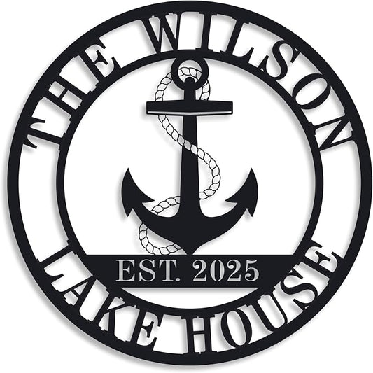 Personalized Lake House Decor, Custom Nautical Wall Decor, Nautical Decor by ENFODREAM