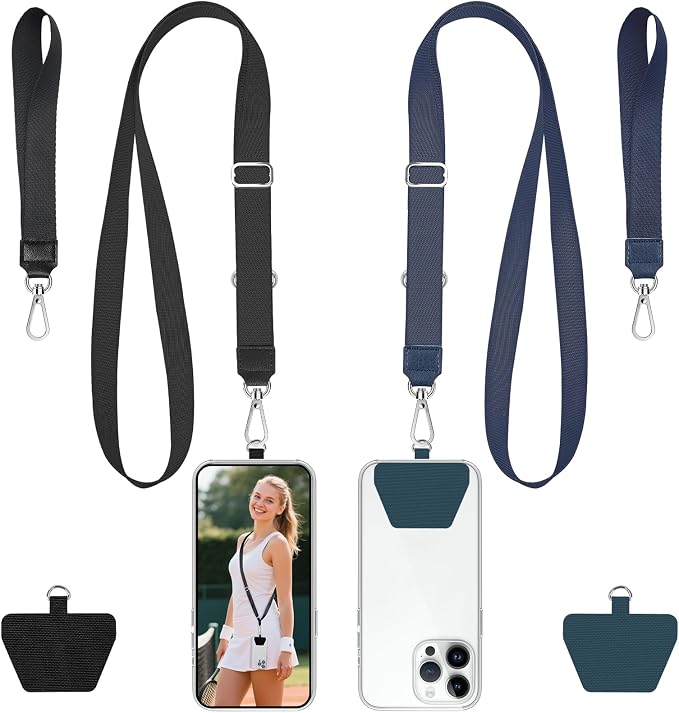 takyu Phone Lanyard, 2 Pack Adjustable Anti-Drop Neck/Wrist Strap by Takyu