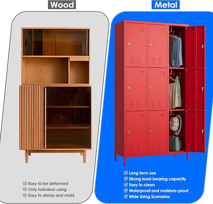 SUPEER 9 Doors Metal Locker - Image 6