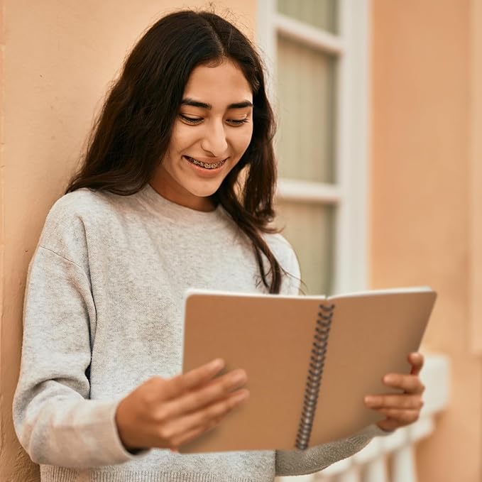 miikoul 150 Packs A5 Spiral Notebooks, 8.3"×5.5", 60 Sheets/120 Pages, Hardcover Lined Journal Notepad Travel Notebooks for Office and Back to School Supplies-DeskLoop Office