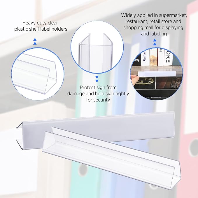 Teling 15 Pieces Shelf Label Holder - Image 4