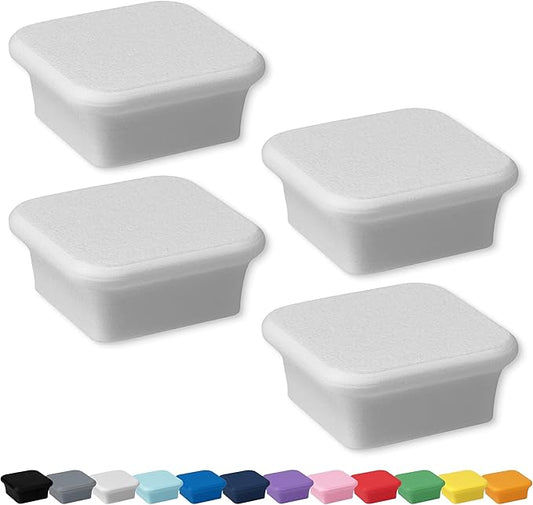 Glassboard Studio MiniBar Magnet - Strong Neodymium Rare Earth Magnets for Fridge, Whiteboard, Locker & Magnetic Glassboards - Ideal for Crafting & Office Use - Strong Fridge Magnets (Snow White, 4)-DeskLoop Office