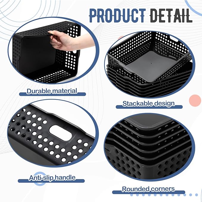 Geetery 6 Pack Classroom Storage Baskets - Image 3