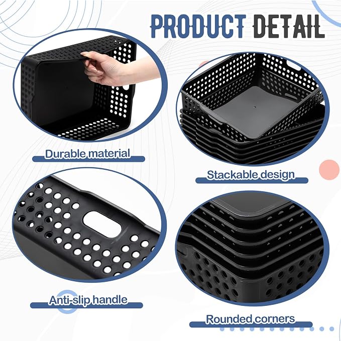 Geetery 12 Pack Classroom Storage Baskets - Image 3