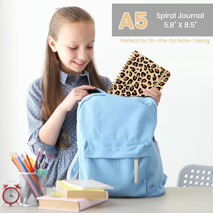 CICPAP Lined Spiral Journal Notebook, A5 College Ruled Notebook - Image 6
