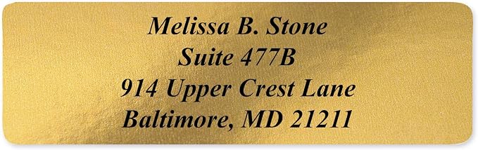 Gold Foil Personalized Return Address Labels Without Dispenser - Image 5