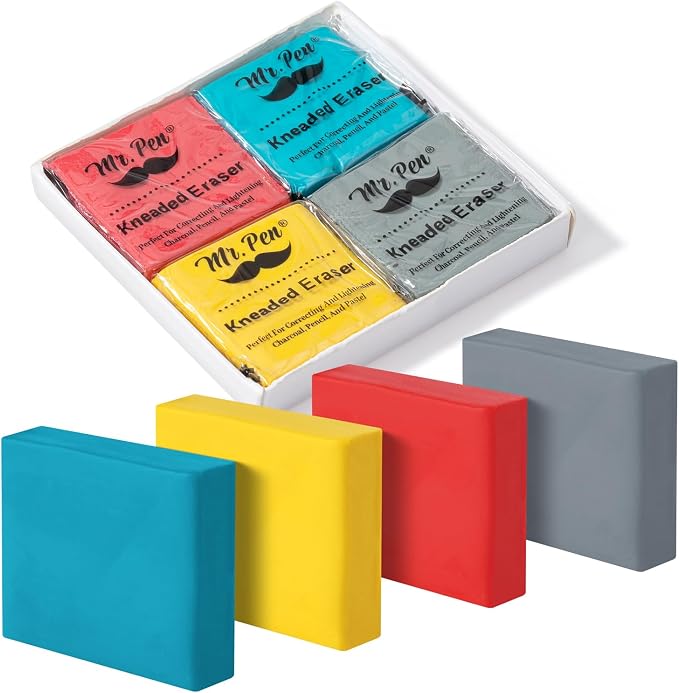 Mr. Pen- Kneaded Eraser, 4 Pack, Kneaded Erasers by MrPen