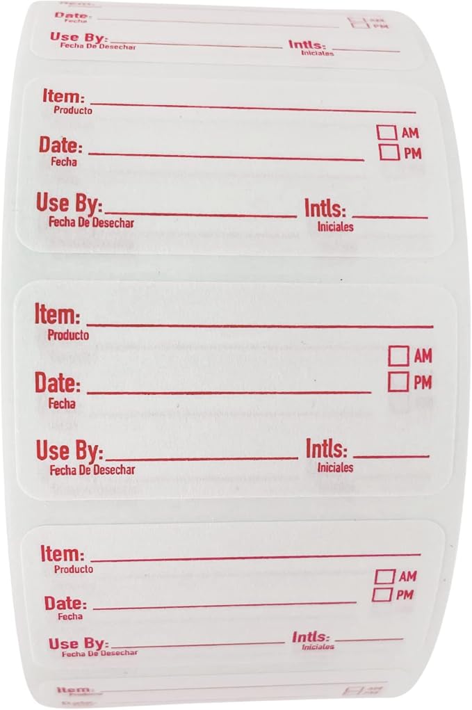2x1 Dissolvable Food Labels, 1000 Label Stickers, Bottle Labels by ATLDIRECT