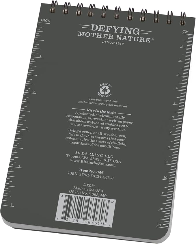 Rite in the Rain Weatherproof Top-Spiral Notebook, Universal Pattern, 3 Pack - Image 5