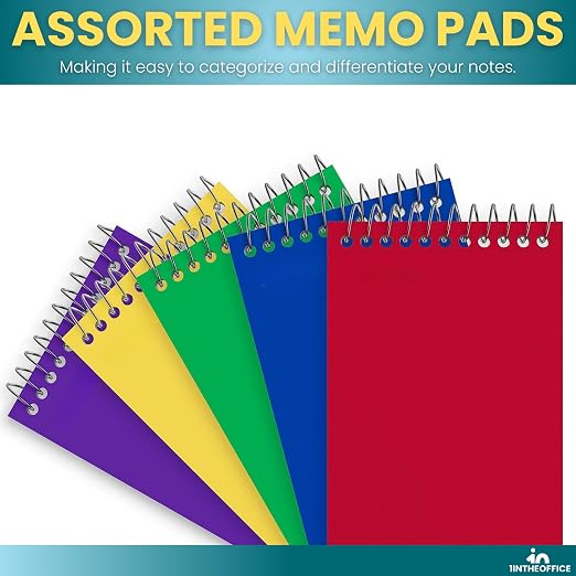 1InTheOffice Wirebound Memo Pads, 50 Sheets/Pad - Image 4