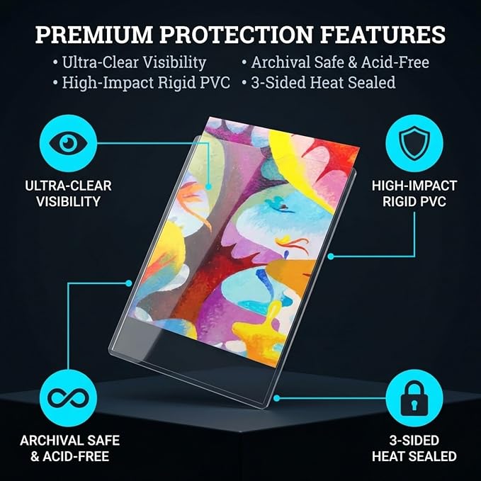 Performore 11" x 17" Heavy Duty Rigid Print Crystal-Clear Protectors Sheet - Image 5