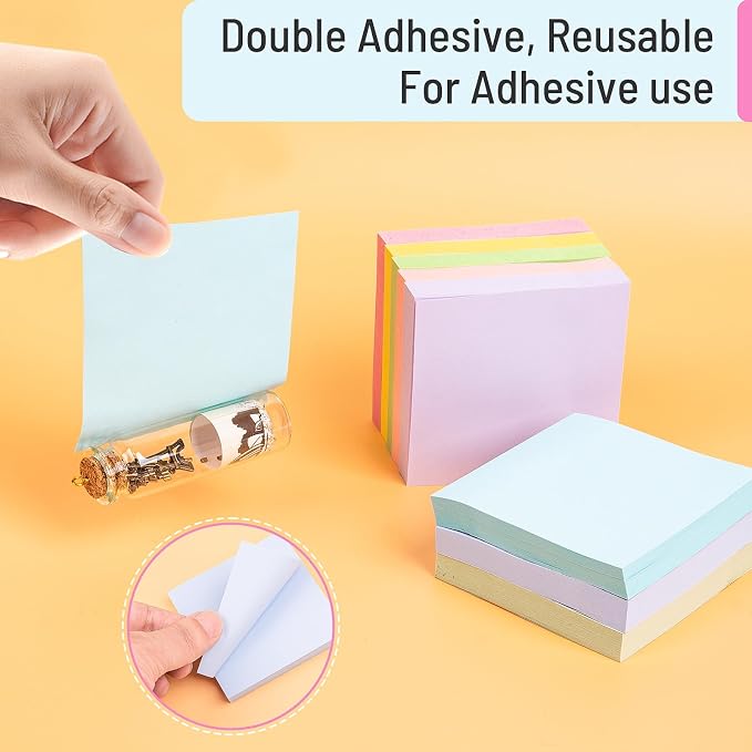 Sticky Notes 3x3 Inches, 8 Pads, 800 Sheets, 8 Color Sticky Note Pads, Premium - Image 4