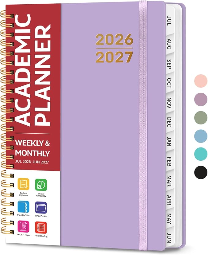 Planner 2026-2027 for Women & Men, Academic Monthly and Weekly Calendar Planner by Taja