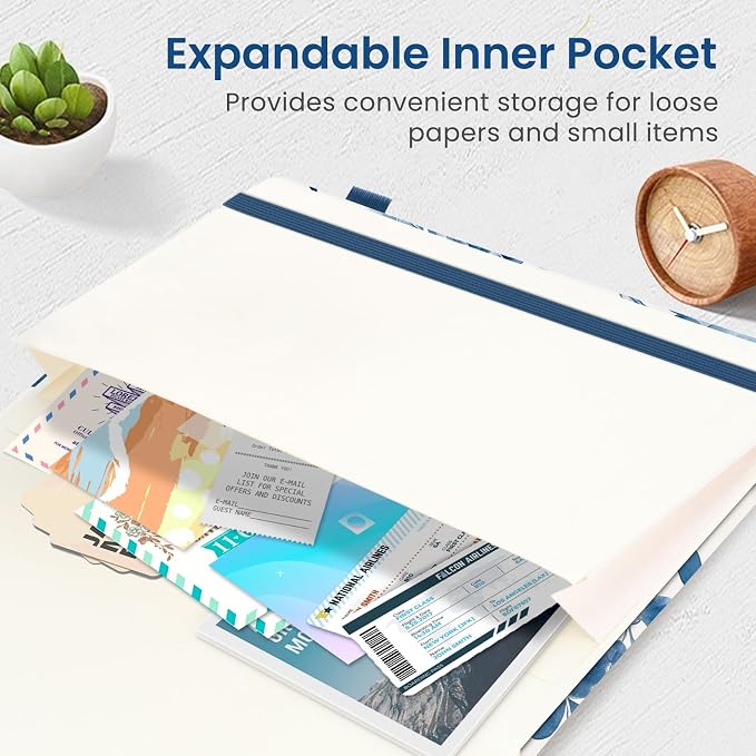 Lined Journal Notebook for Women & Men, Hardcover Leather Journal for writing - Image 5