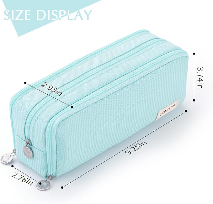 CICIMELON Pencil Case Large Capacity Pencil Pouch 3 Compartments Pencil Bag Gift - Image 5