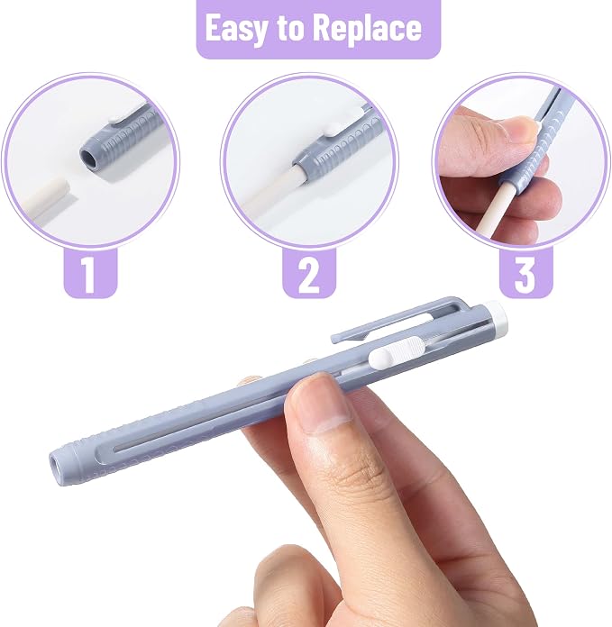 Mr. Pen- Retractable Mechanical Eraser Pens, 6 Pack, Ice Cream Colors | - Image 5