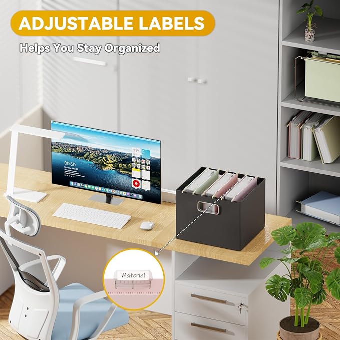 Plastic Hanging File Folders Letter Size, 12 Pack Reinforced Filing Cabinet - Image 5