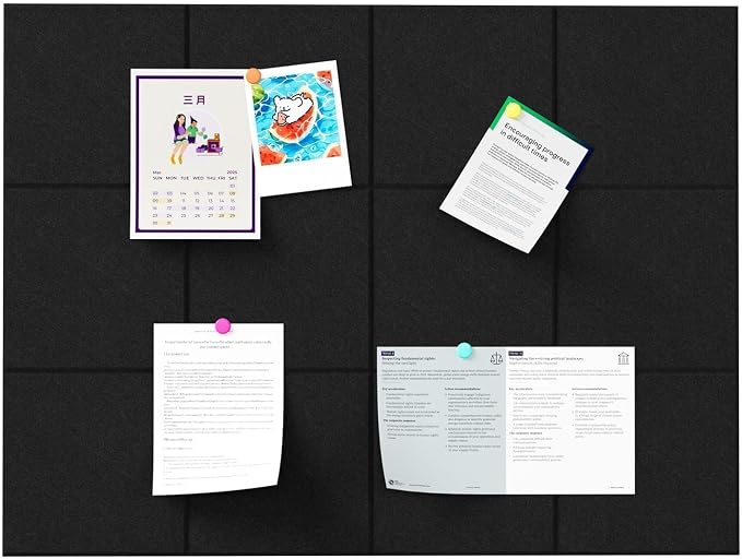 Felt Bulletin Board Tiles, Large Cork Board Alternative, 24 x 36 in | 0.35 in - Image 9