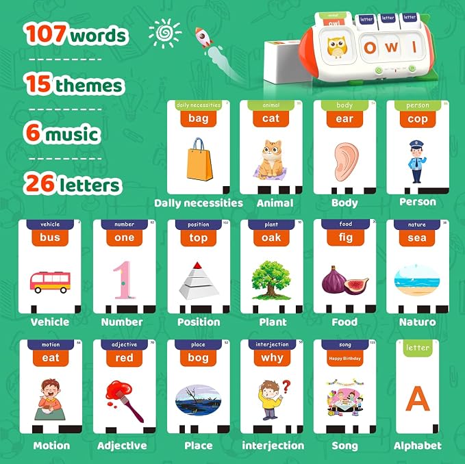 QuTZ Talking Flash Cards – CVC Word Spelling Games, Preschool Learning - Image 3