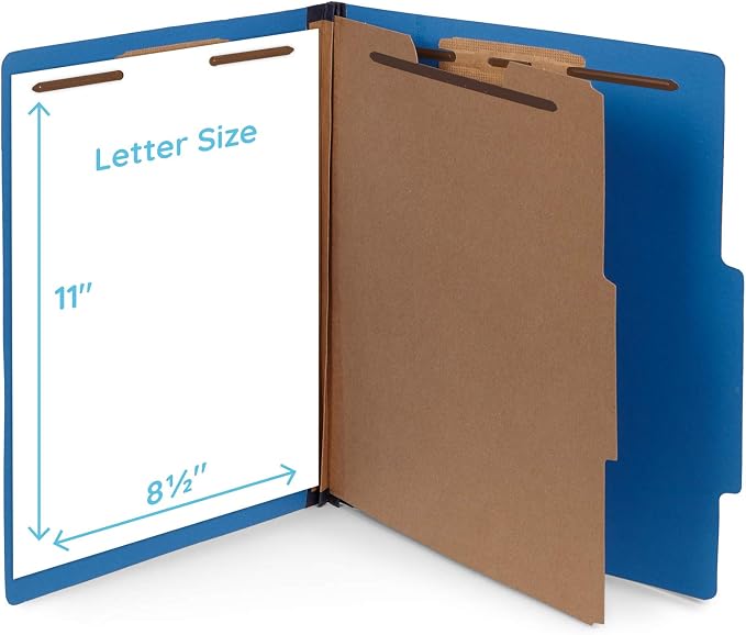 10 Dark Blue Classification Folders - Image 2
