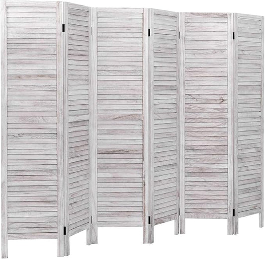 Giantex 6 Panel Wood Room Divider, 5.6 Ft Tall Oriental Folding Freestanding by Giantex