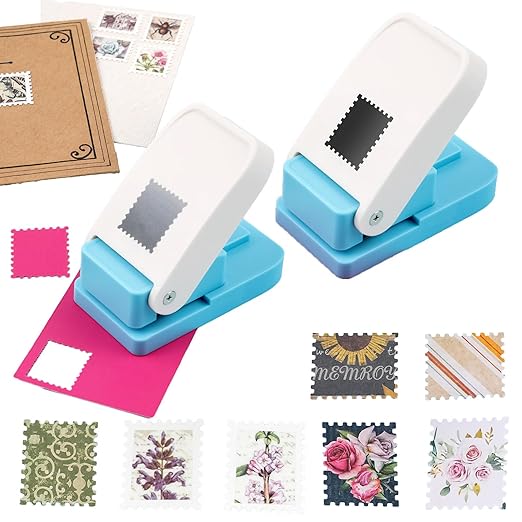 BAOFALI 2Pcs/Set Stamp Punch, Stamp Puncher, 1X0.8inch Rectangular Postage by BAOFALI