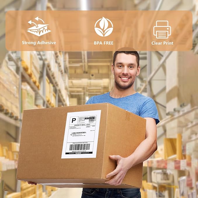 9527 Product Half Sheet Self Adhesive Shipping Labels - Image 3