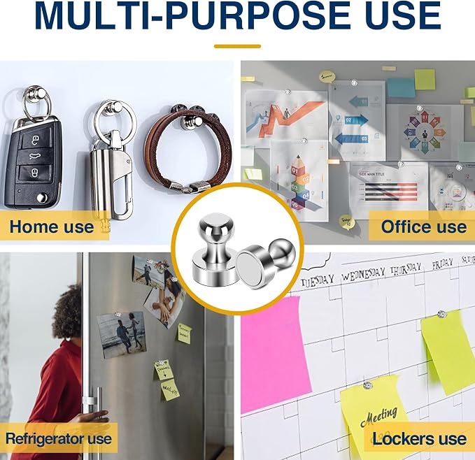 MIKEDE Whiteboard Magnets, Small Neodymium Refrigerator Magnets Office - Image 7