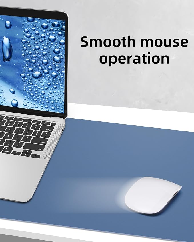 AFIING Leather Desk Pad Protector, Mouse Pad, Office Desk Mat, Non-Slip PU - Image 6