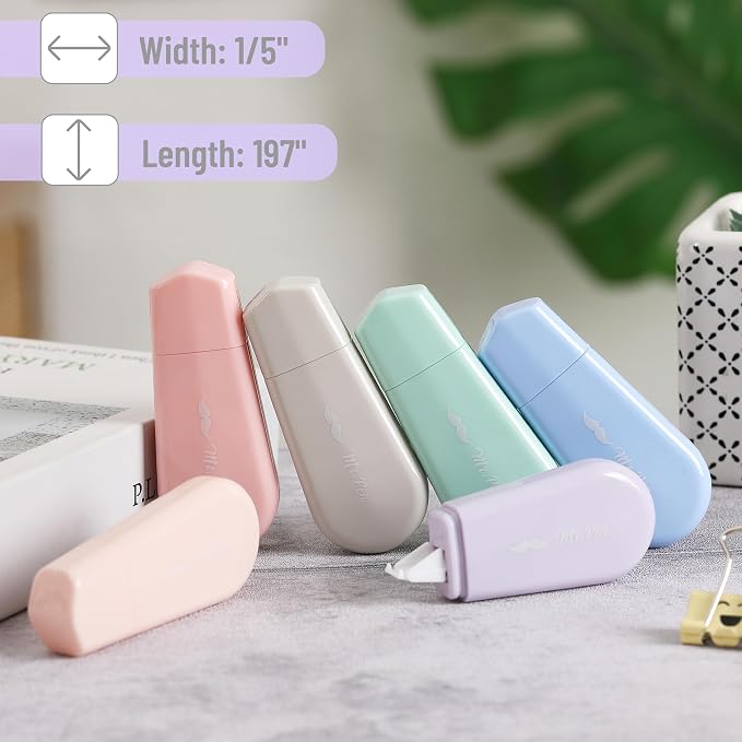 Mr. Pen- Aesthetic Correction Tape, 0.2" x 197", Pastel Colors | Cute - Image 3