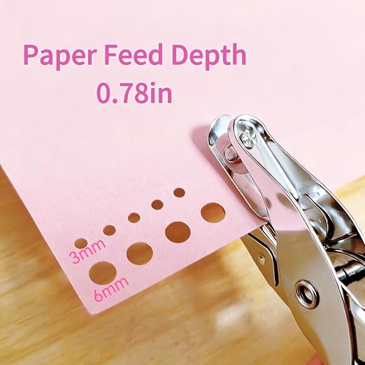 2 PCS Single Hole Punch, 1/4 Inch and 1/8 Inch Hole Puncher - Image 6