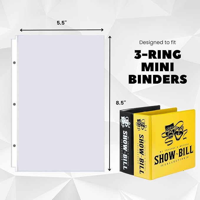 Officewerks Heavyweight Clear Mini Sheet Protectors Holds 5.5 x 8.5 Inch Sheets - Image 4