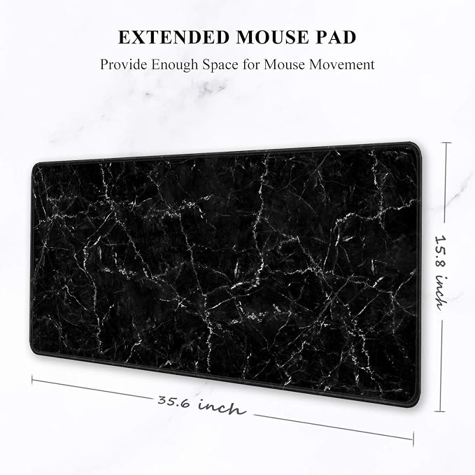 Auhoahsil Large Mouse Pad, Full Desk XXL Extended Gaming Mouse Pad 35" X 15" - Image 2