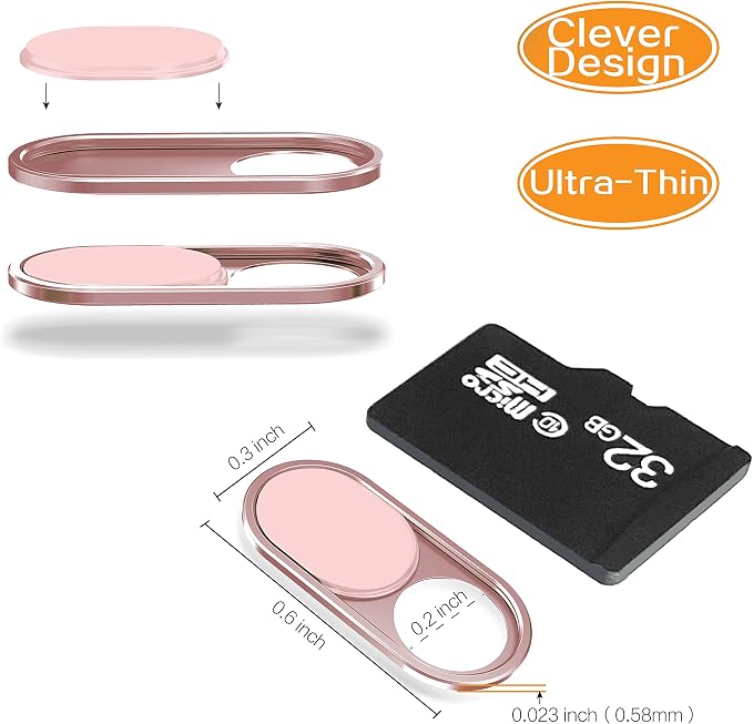 imluckies Metal Webcam Cover Slide, 0.023in Camera Cover - Image 5