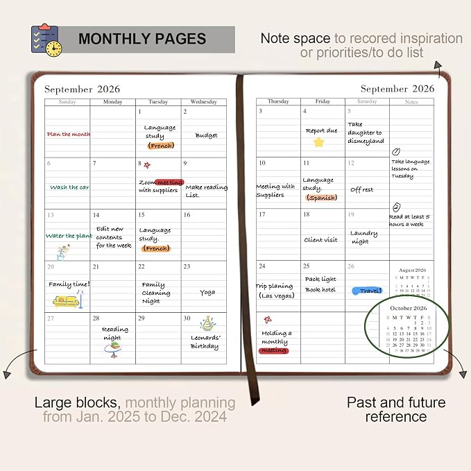 Benkaim Academic Daily Planner 2026-2027 One Page A Day, Calendar Book - Image 3