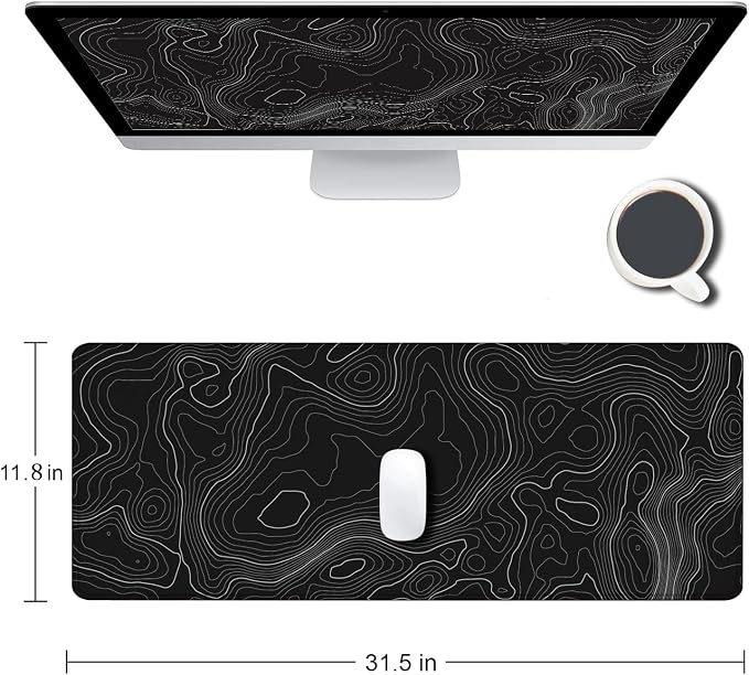 Gaming Mouse Pad, Large Topographic Mouse Pads - Image 2