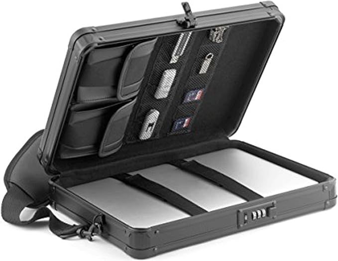 Vaultz Locking Deluxe Tablet and Laptop Case, Tactical Black by Vaultz