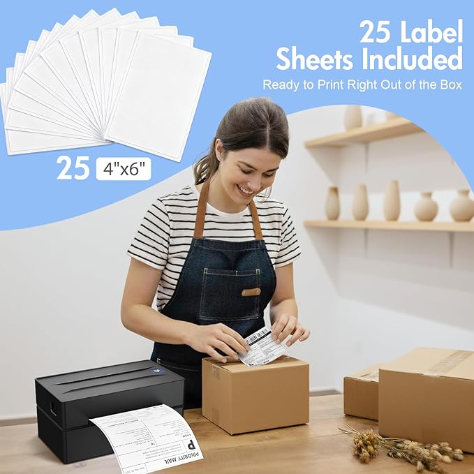 Thermal Shipping Label Printer 4x6 Bluetooth Label Maker - Image 4