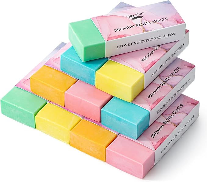 Mr. Pen- Pencil Eraser, 10 Pack | Large Latex Free Vinyl Block Erasers by MrPen