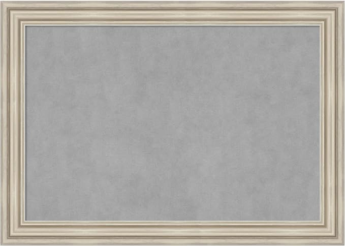 Amanti Art Silver Framed Magnetic Board 30x42 Large Vision Board by AmantiArt