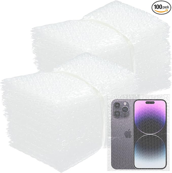 100 Pack 6"x8"Clear Bubble Out Bags by SEUNGCH