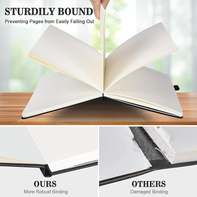Bullet Dotted Journal Notebook 4 Pack: 160 Pages Per Pack, A5 Medium Size - Image 6