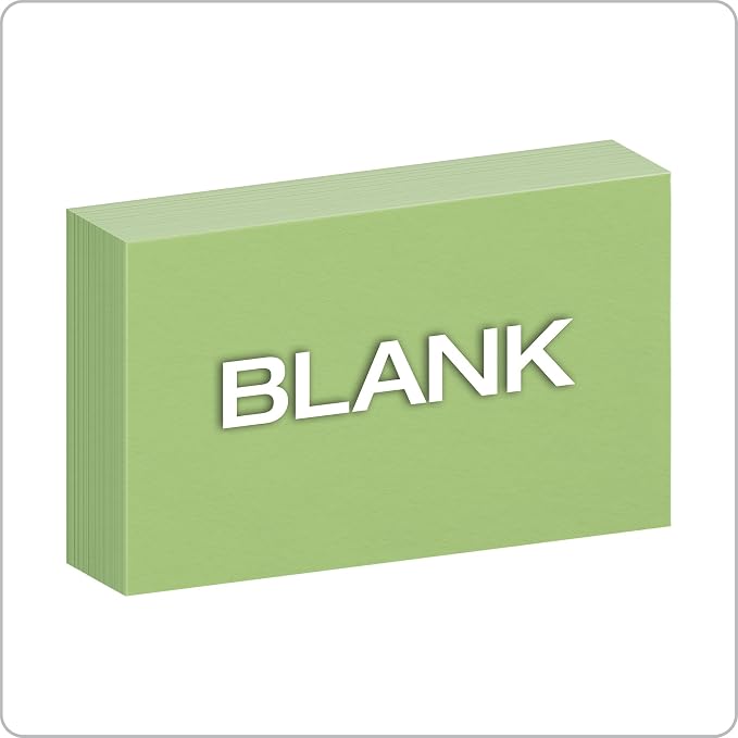 Oxford Blank Color Index Cards, 100 Per Pack - Image 2