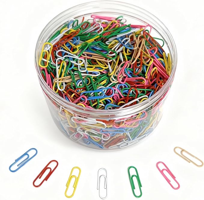 Paper Clips Colorful, Durable and Rustproof, Coated Paperclips Great by Unknown