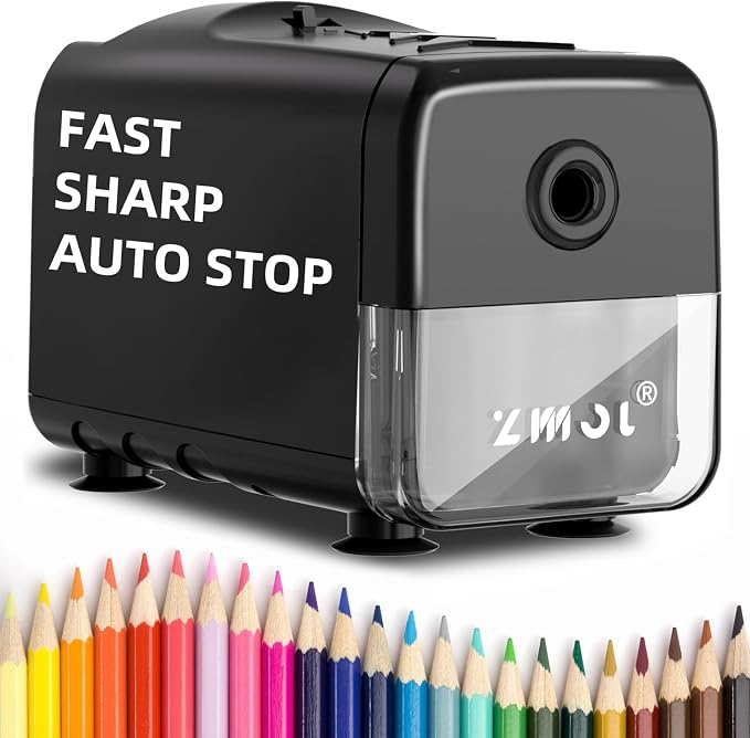 Zmol Electric Pencil Sharpener for Classroom, Heavy Duty Pencil Sharpener for by ZMOL