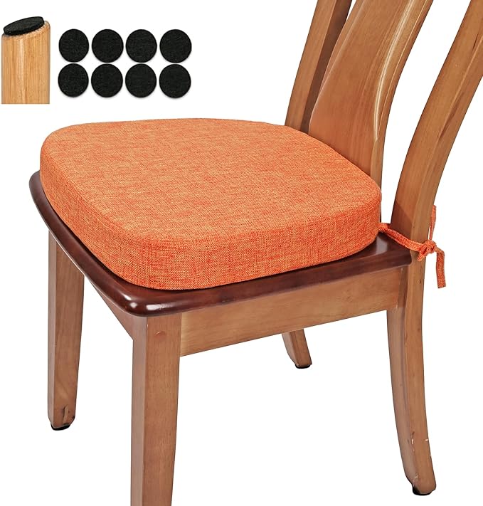 BUYUE Thickened 2.5" Friendly Woven Fabric Dining Chair Cushion, U-Shape High by BUYUE