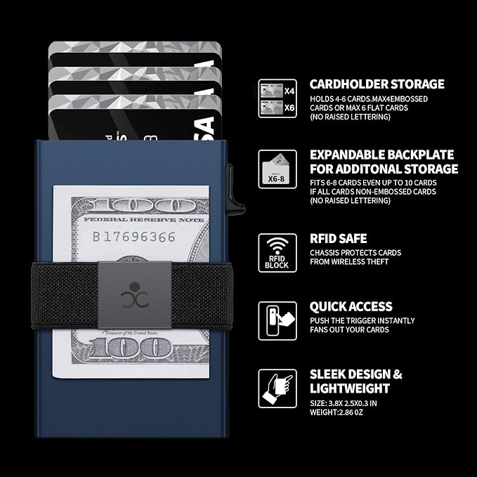 SEMORID Slim Aluminum Card Holder Wallet - Image 8