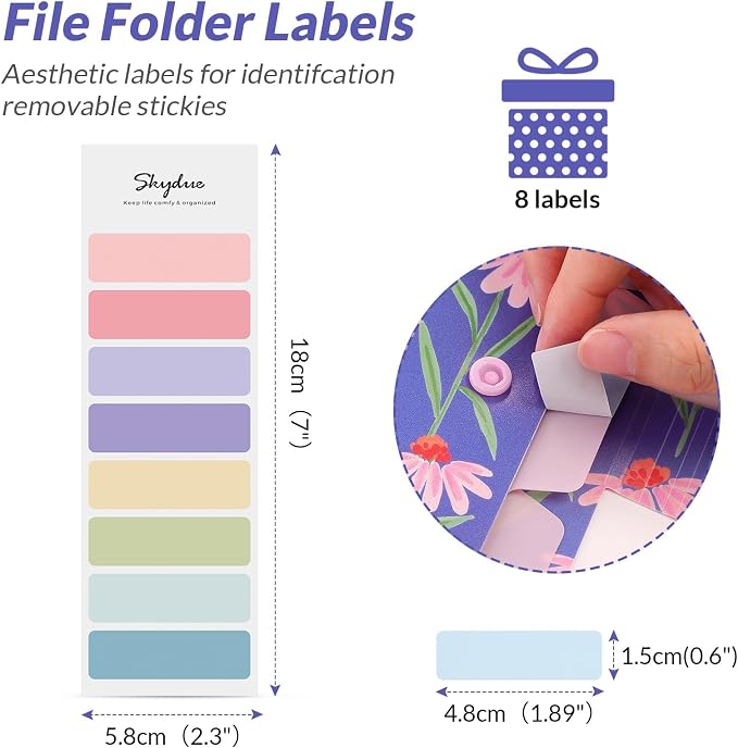 SKYDUE Accordion File Organizer, Floral Expanding File Folders - Image 3